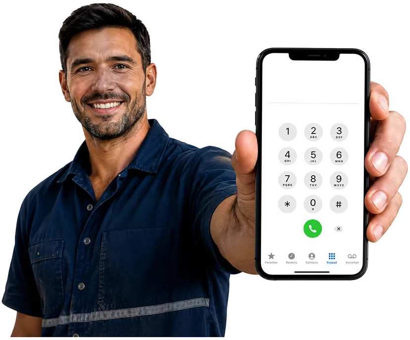 Plumber answering a Five Dock enquiry by phone