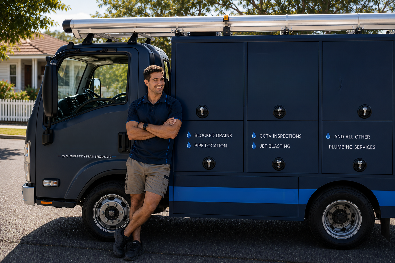 Plumber with Five Dock Blocked Drains van